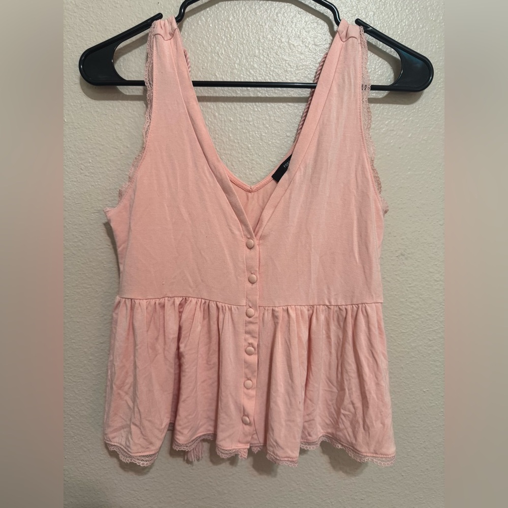 Forever 21 Pink Peplum Tank Top